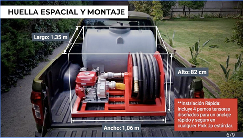 equipo 20XR para montar sobre vel pick up de un vehiculo